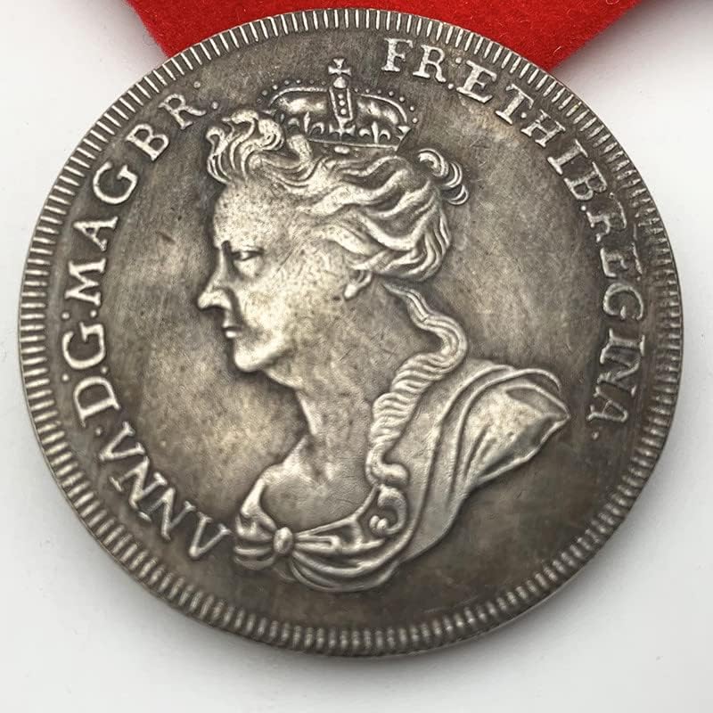 Круна Љубов Антички Стар Бакар Сребро Комеморативна Монета Колекција Занает Љубов Монета Среќа Медал