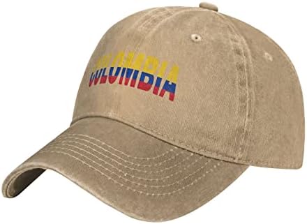 Колумбиско знаме Колумбија капаче што може да се измие со капаче за капаче од бејзбол на отворено