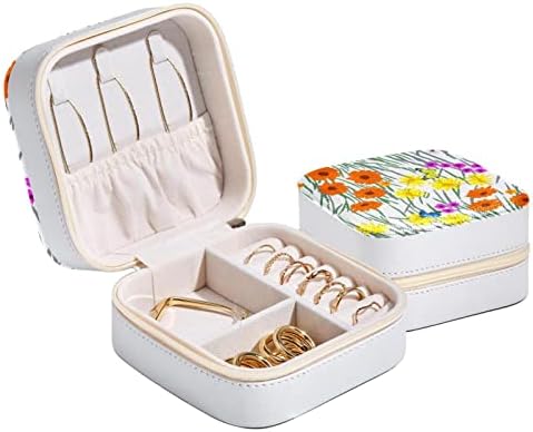 Апстрактна кутија за накит на Апстракт Аква на акварели за жени ， преносен мини накит за патувања на куќиште за патувања ， држач за складирање