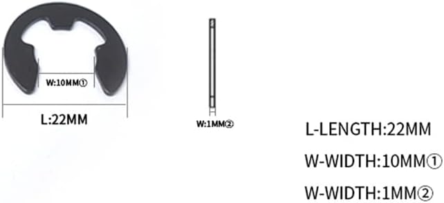 ИГНАР 260 ПЦС Е-КЛИП КИРКЛИП Надворешно задржување на прстенот 9 големина Надворешен пролетен челик Е-клип Кирлип прстен за асортиман на асортиман 2-12мм
