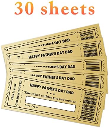 GGJGRPX специјална картичка за покана, Смешна картичка 2 -тина билет за ден, Среќен ваучери за подароци на таткото, сертификат за картички