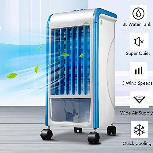 ИЗОБУ ЛИЛИЈАНГ-Домашен Ладилник За Воздух Без Сечила, 3 Брзини Испарувачки Ладилник Вентилатор За Климатизација, Подвижен Овлажнител