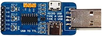 SB компоненти USB до TTL сериски конвертор адаптер со CH340 чип USB-TTL адаптер компатибилен со Windows 11, 10, 8, 7, Linux, Mac OS,