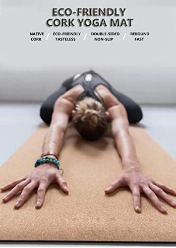 ADSRB 72 * 24 инчи природна плута TPE јога мат салата пилатес спортски салдо за обука на баланс на баланс