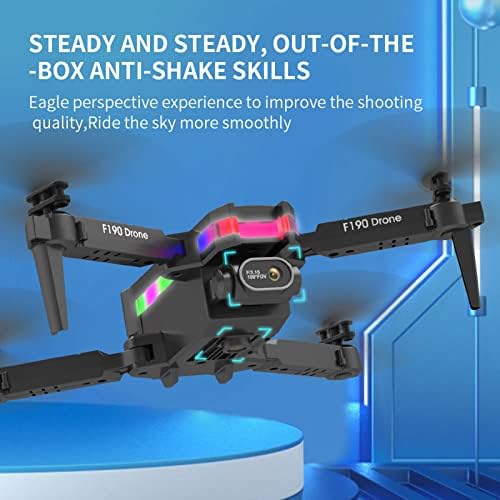 Преклоплив дрон со двојна камера од 4K HD, играчки за далечински управувач со LED светло со надморска височина, кој е без глава