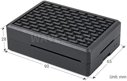 Малина Пи 4 кутија, алуминиумска решетка на решетката за малина Пи 4 модел Б со столбови за греење внатре, брзо пасивно ладење