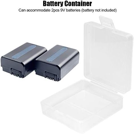 2 парчиња Транспарентна Кутија За Батерии Пренослив Пп Заштитна Кутија За Складирање Батерии Организатор На Контејнери ЗА 9V Батерија 56