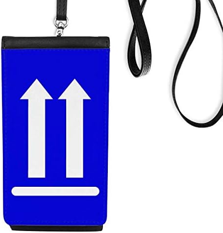 Нагоре сина плоштад предупредување ознака Телефонска чанта што виси мобилна торбичка црн џеб