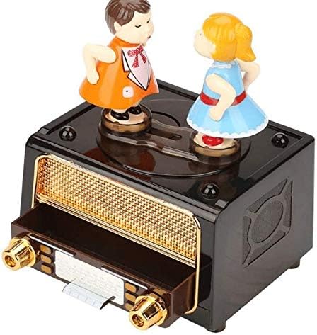 N/A бакнеж за двојка музичка кутија Звучна машина Играјте кутија за накит девојка рачно искривен музички механизам