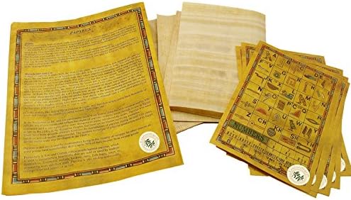 Занаетчиски пакет 10 египетски папирус хартија 4x6 инчи - антички азбуки папирус листови -папири за уметнички проект, стругалки