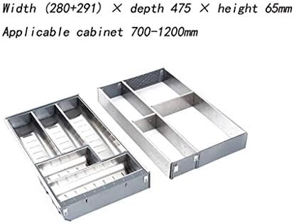 Багажник за складирање 304 фиока за прибор за јадење од нерѓосувачки челик за одвојување кујнски фиоки, мулти-големина, мултифункционален