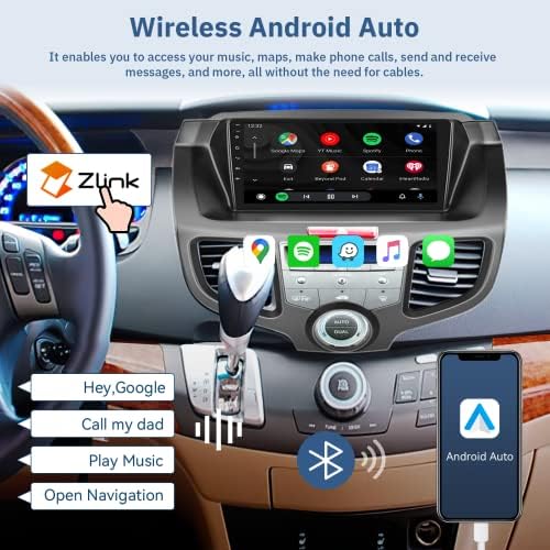 Андроид Автомобил Стерео Радио За Хонда Одисеја 2004-2008, Безжичен Apple CarPlay Android Auto, 9 Екран На Допир Bluetooth GPS WiFi HIFI