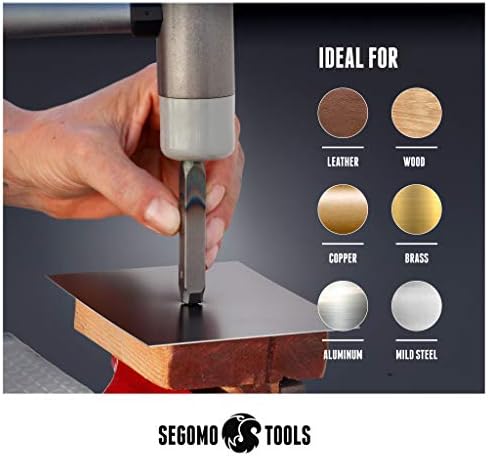Segomo Tools 1/8 инчи Професионален број метални марки поставени | Комплет за метални удари со 9 компјутери Број | 3 мм марки за челик со