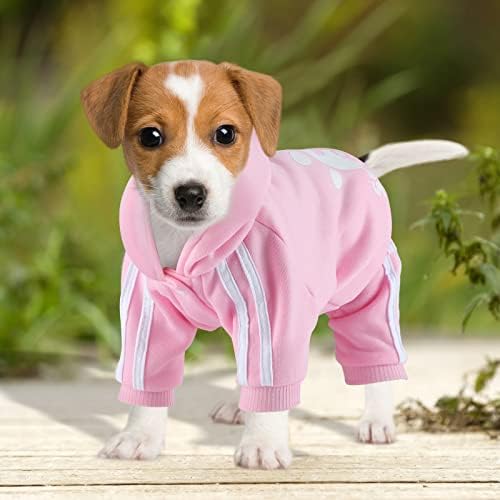 Lontepet Dog Hoodie 4 нозе скокање за мали кучиња кученца облека кучиња пуловер џемпер памук кучиња зимски палто облека мачка облека