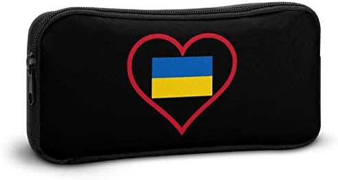 Loveубов украинско црвено срце големо капацитет молив за складирање на куќиште за отпадоци за канцелариски отвор за канцелариски торбички