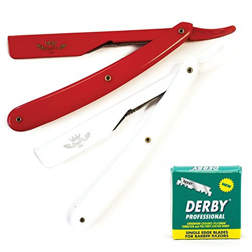 Машка бричење директно бришар нож наваја расоар, 100 сечила на дерби, полна црвена и полна бела боја