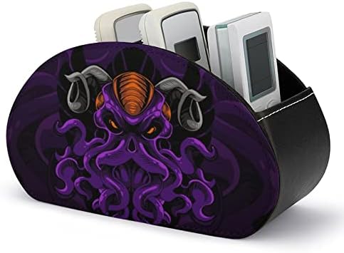 Kraken Print Remote Contain Scholders PU Fore Caddy Caddy Storager Cox со 5 оддели за материјали за домашни канцеларии