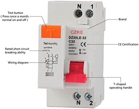 Scruby 1P+N 230V MCB преостанат прекинувач на струјно коло со над и кратка струја за заштита на истекување RCBO