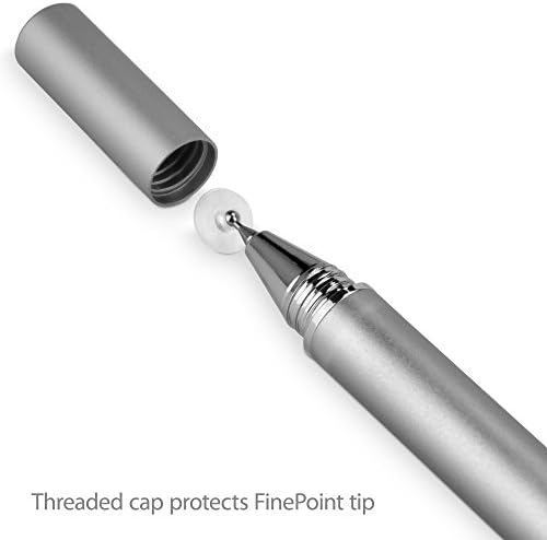 Boxwave Stylus Pen компатибилен со Sony Walkman - Finetouch капацитивен стилус, супер прецизно пенкало за стилот за Sony Walkman - Металик сребро