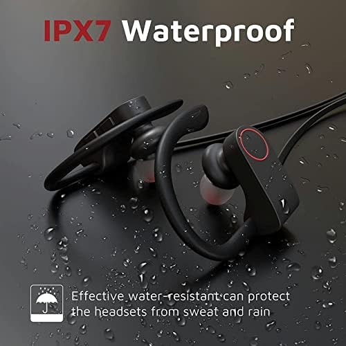 Falwedi Bluetooth Слушалки, 13 часа Playtime Безжични Слушалки IPX7 Водоотпорни Слушалки Со Mic Тип C Полнење Преку Ушни Слушалки