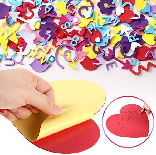 58 парчиња Денот на вineубените, поставени срца срца за пена во форма на пена во форма на пена, занаетчиски додатоци DIY занаетчиски материјали