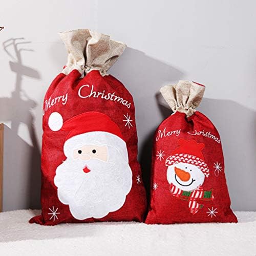 Кисангел Божиќни Подароци Торби За Подароци На Дедо МРАЗ 1 ПАРЧИЊА Божиќна Врвка За Влечење Божиќни Торби За Подароци Од Јута