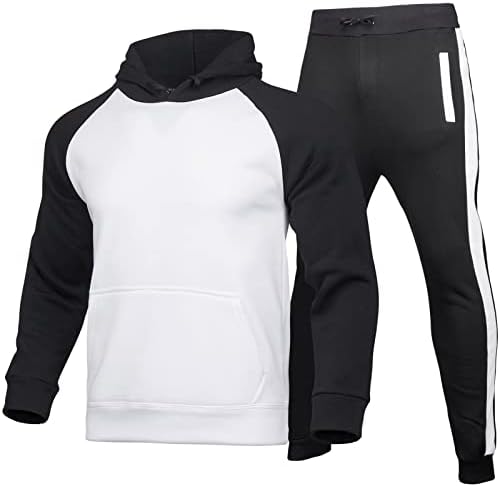 ГАКСДЕТДЕ Есен и зима зима со две парчиња костум спортски костум за рекреација џемпер панталони спортски џеб обични спортски машки костуми волна