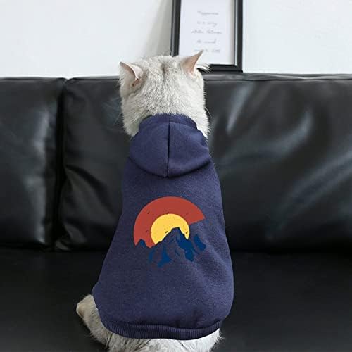 Колорадо знаме планински кучиња дуксери симпатична качулка дуксерот миленичиња облека од облека со капа со капа
