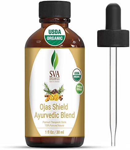 SVA Organics Ojas Shield Blend 1 Oz Therapeuts Grade Organic Organic Organic: Масло од каранфилче, масло од цимет, масло од