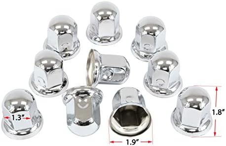 Mytee производи Chrome Metal Lug Nut Nut Cover, 2 , одговара на 33мм, притиснете на