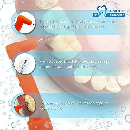 Заштитник 5 парчиња интердтална четка чиста помеѓу забите од чепкалка за заби за заби за заби орална алатка за нега на заби, алатка