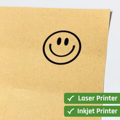 30 листови, етикети за хартија за налепници на Крафт, печатење со ласер/инк -џет - големина на буква