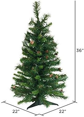 Викерман 3 'Чајен бор вештачко новогодишно дрво, чисти мини светла Дура -ЛИТ® - Факс елка - Сезонски затворен украс