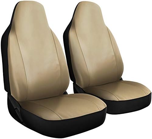 Покрив на седиштето на автомобилот Оксгорд - Цврста беж од кожа со предна кофа и 50-50 или 60-40 заден клупа за сплит - Универзално вклопување