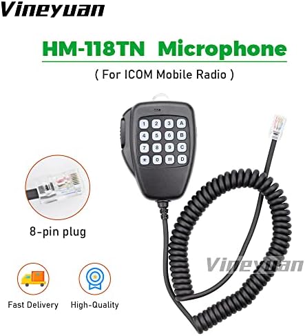 DTMF 8pin Далечински Позадинско Осветлување Рака Микрофон ЗА ICOM HM-118TN IC-V8000 IC-F1721 IC-2100 IC-2200H IC-208h IC706MKII Радио