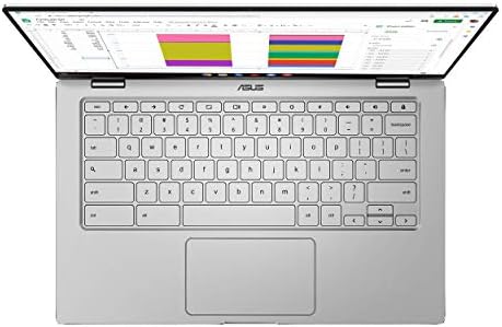Asus Chromebook Flip C434-DS384T 2 во 1 лаптоп, 14 екран на допир со целосен HD 4-насочен NanoEdge, Intel Core M3-8100y процесор,
