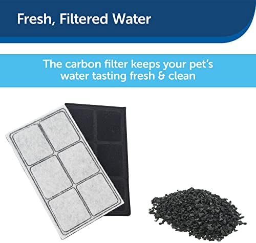 Замена на Petsafe Drinkwell Premium Carbon Filters Dog and Cat Funains, свежа филтрирана вода, достапна во 3-пакет-PAC00-13070,