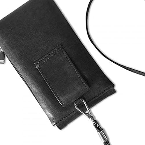 Scallop Marine Life Green Illustration Телефонска чанта чанта што виси мобилна торбичка црн џеб