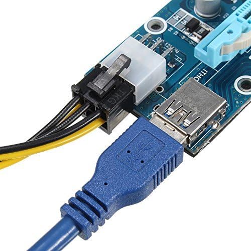 QNINE PCIE RISER 8 PACK, GPU Riser Adapter картичка, PCI Express 1x до 16x Extender, рударска графичка картичка USB 3.0 Extension,