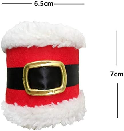 Анголии 12 парчиња Божиќни салфетки прстени Дедо Мраз, салфетка држач за салфетка, салфетка, божиќни украси за забави за забави за дома