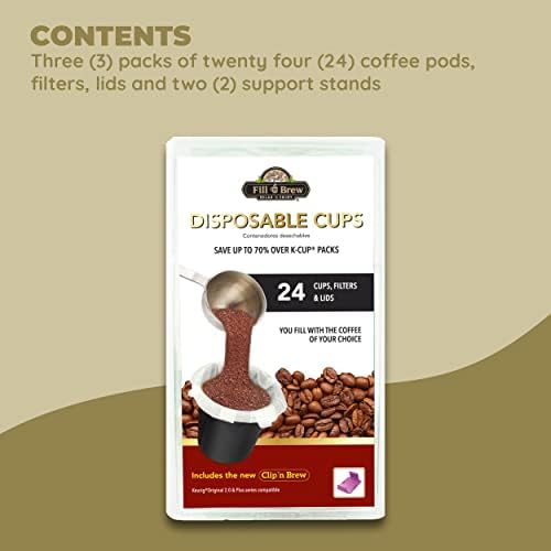 Пополнете 'n пијалак индивидуални парчиња кафе за еднократна употреба за употреба со Keurig K-Cup Chafe Process: 3 пакувања /