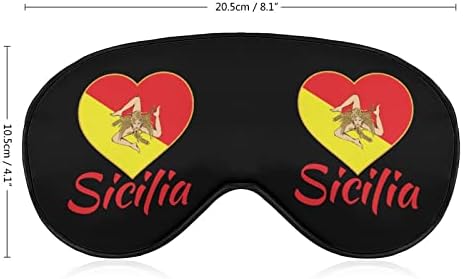 Знаме На Сицилија Маска За Спиење Издржливи Капаци За Меки Очи Со Врзани Очи Со Прилагодлив Ремен За Мажи Жени