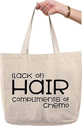 Комплименти за коса на хемо -смешен третман на карцином за карцином природно платно торба смешен подарок