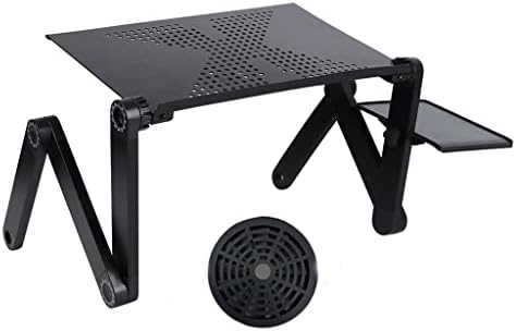 TREXD прилагодлива преносна алуминиумска лаптоп биро за ергономски ТВ -кревет компјутер Табела за столб за табела за табела