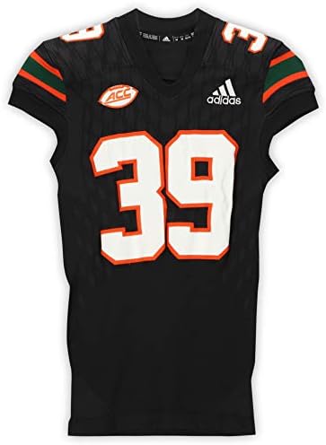 Мајами урагани - 39 Црниот дрес од 2017-2018 година NCAA сезони - средна големина - игра на колеџ користени дресови
