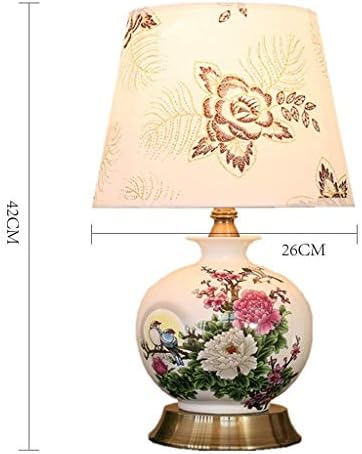 ZSEDP табела за ламба за керамичка маса, гроздобер обоена ламба тело, плетена абажур, вила градинарска ламба за осветлување табела за ламба за