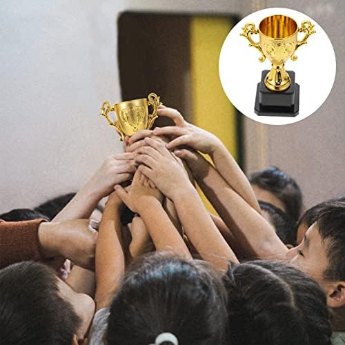 Клиспид Пластични Златни Чаши Трофеј За Деца, 14,3 см/ 5,6 инчи Злато Награда Трофеј Партија Награда Трофеј За Спортски Натпревари Наградувани