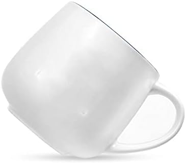 Чаша чаша чаши од порцелански кафе -чаша -сет на керамика со класичен дизајн -14 унца со голема рачка за топли или ладни пијалоци како