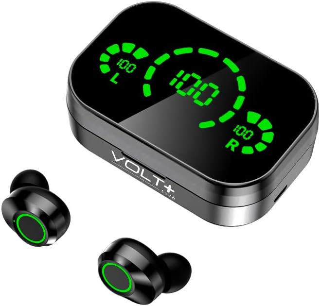 Волт плус Техника безжична V5.3 LED Pro Earbuds компатибилни со вашиот T-Mobile Revvl IPX3 Bluetooth вода и потпочница/намалување