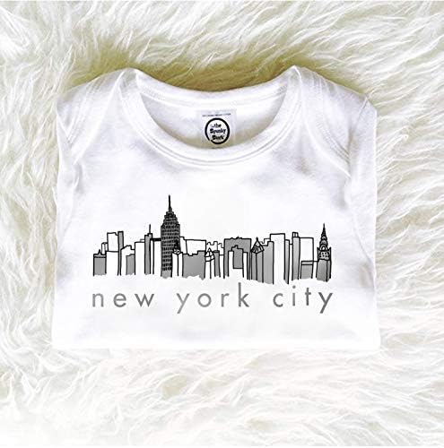 Спанскиот штрк Унисекс бебе NYујорк Newујорк Скај Скај Лејлин Органски новороденче Телосјут